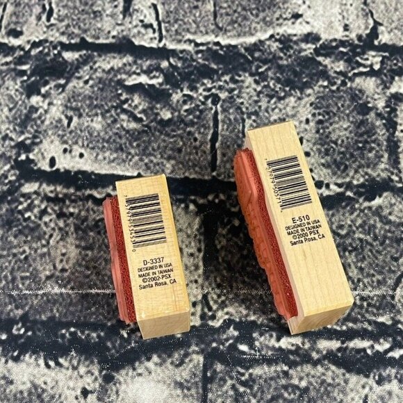 PSX D-3337 E-510 SEASON'S GREETINGS & JUST A NOTE Rubber Stamp - Picture 2 of 9